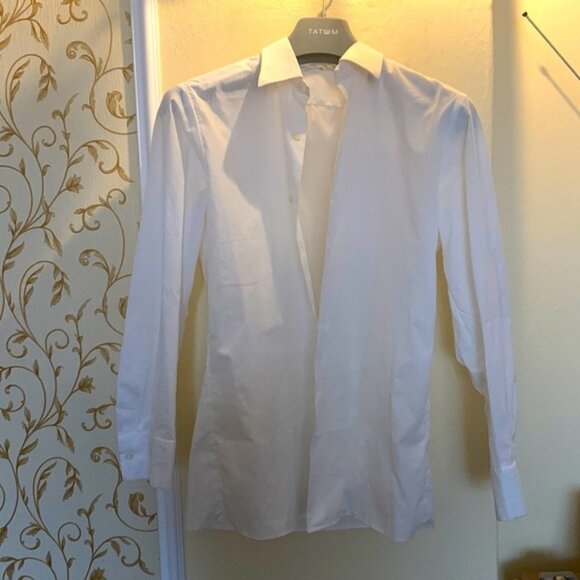 Linen Style Button Down Long Sleeve Shirt - European size 38